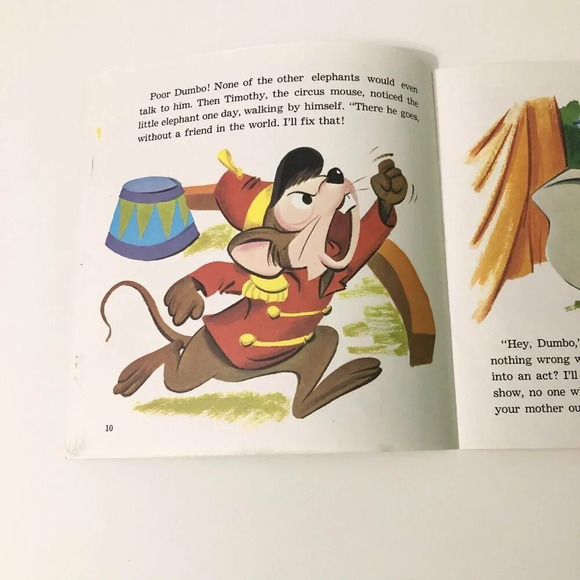 Vintage  1978 Dumbo Walt Disneys Storyteller Book only NO Tape - Picture 9 of 15